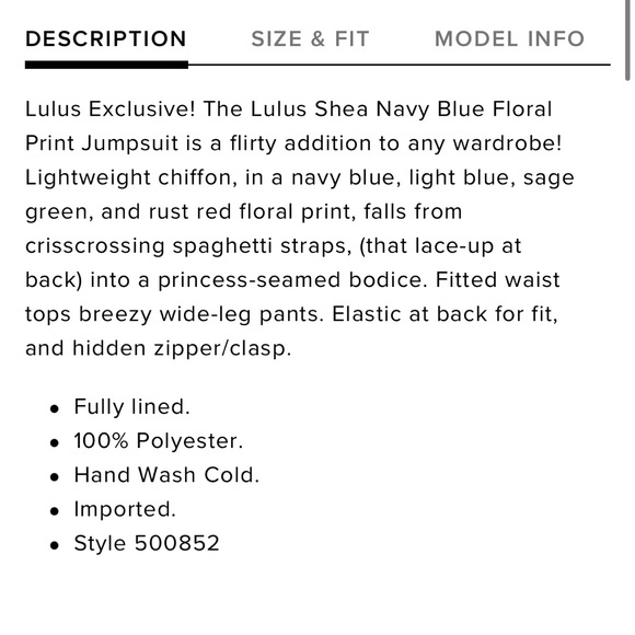 Shea Navy Blue Floral Print Jumpsuit! - Picture 10 of 12